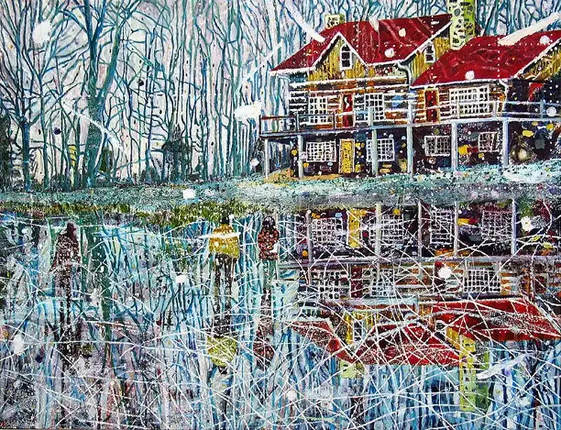 Peter Doig Paintings | Pond Life (1993)