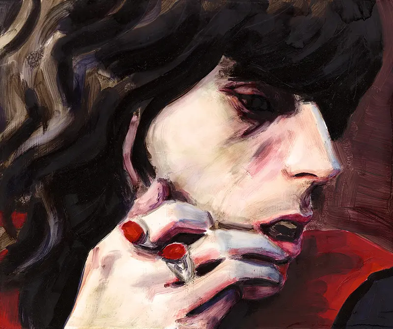 Contemporary Portrait Artists | Elizabeth Peyton | Keith / From Gimme Shelter