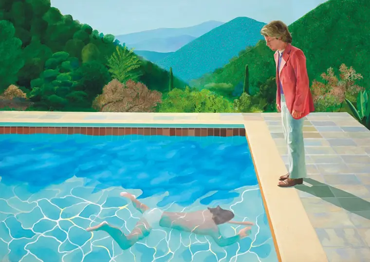 Contemporary Portrait Artists | David Hockney | Portrait of an Artist (Pool with Two Figures)