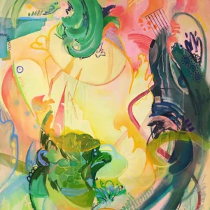 <span class="art_header_1"> Nuo Chen</span> <span class="art_header_2" style="height:70px">Symphony (2024)</span><br /> <span class="art_header_3" style="height:65px">Oil on canvas<p style=”margin-top: 20px”> (h) 200 x (w) 180 cm
