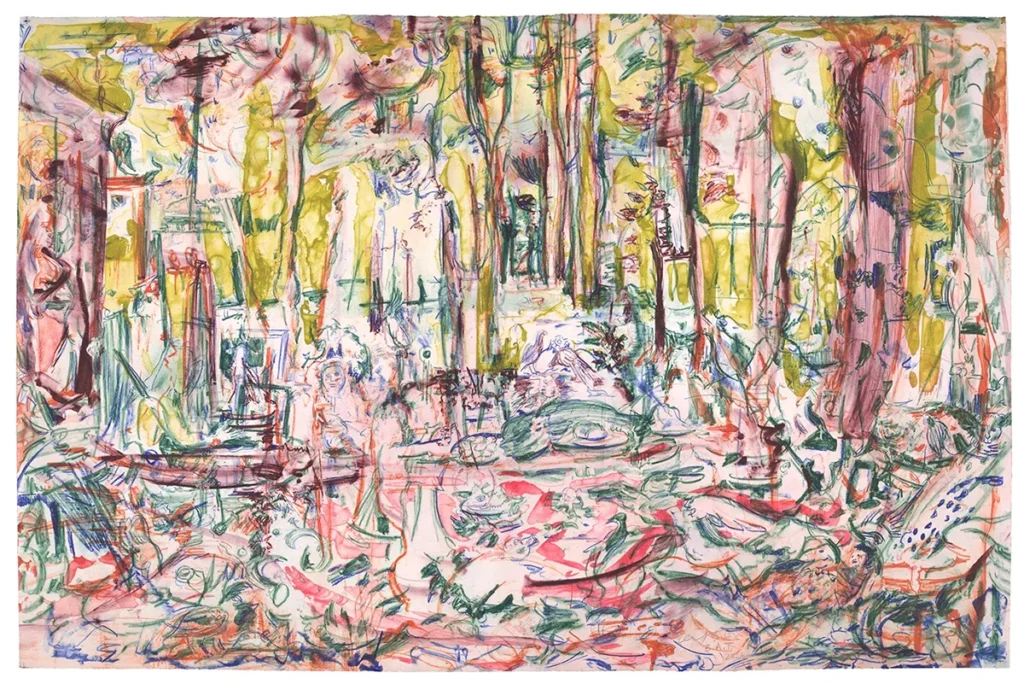 Cecily Brown The Five Senses red yellow blue